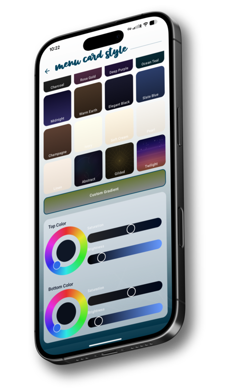 Menu Customization Editor